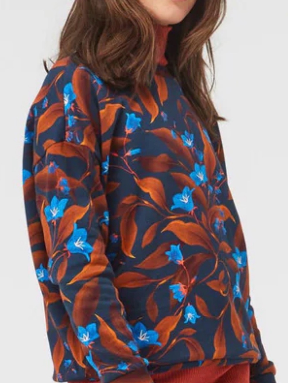 MOLO Maxi Sweatshirt - Night Bloom organic cotton NWT